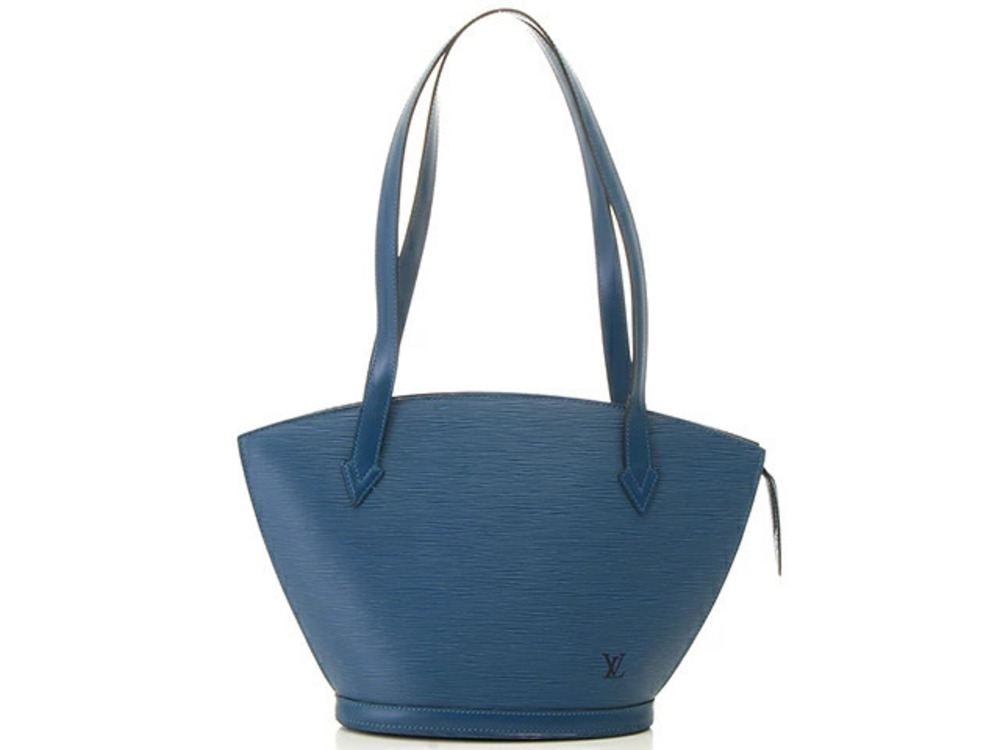 LOUIS VUITTON Saint Jacques Epi Toledo Blue Shoulder Bag Tote